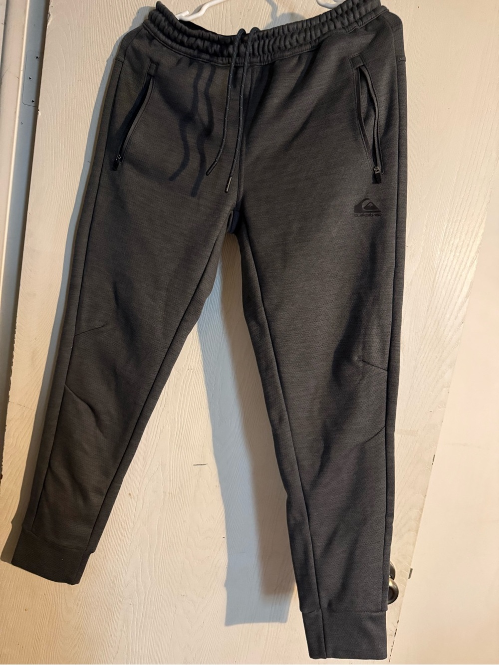 Quiksilver Men's Dark Gray Jogger Sweatpants with Zip Pockets